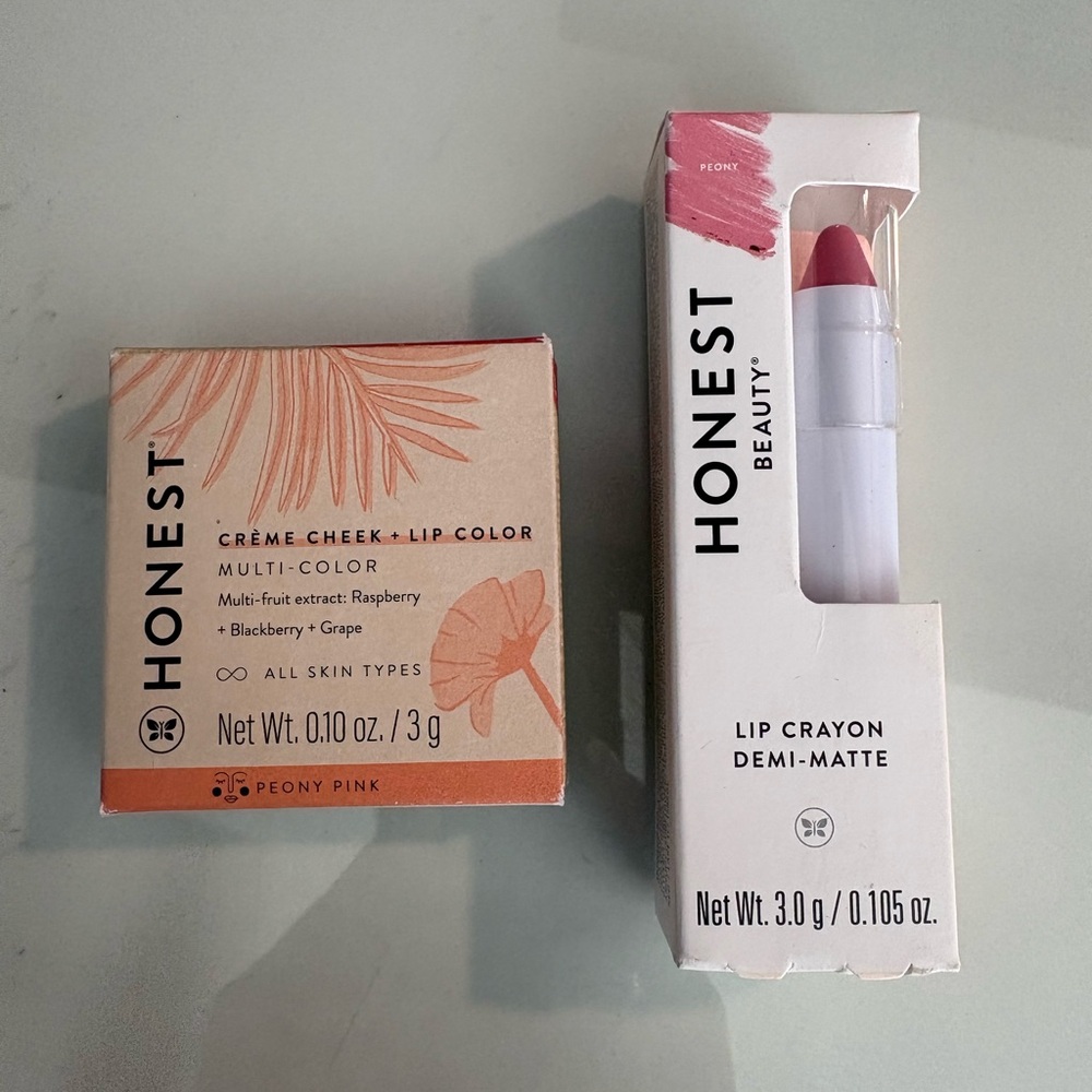HONEST Crème Cheek + Lip Color & Lip Crayon Duo